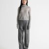 Sweaters Maria Mcmanus | Feather Weight Turtle Neck In Heather Grey