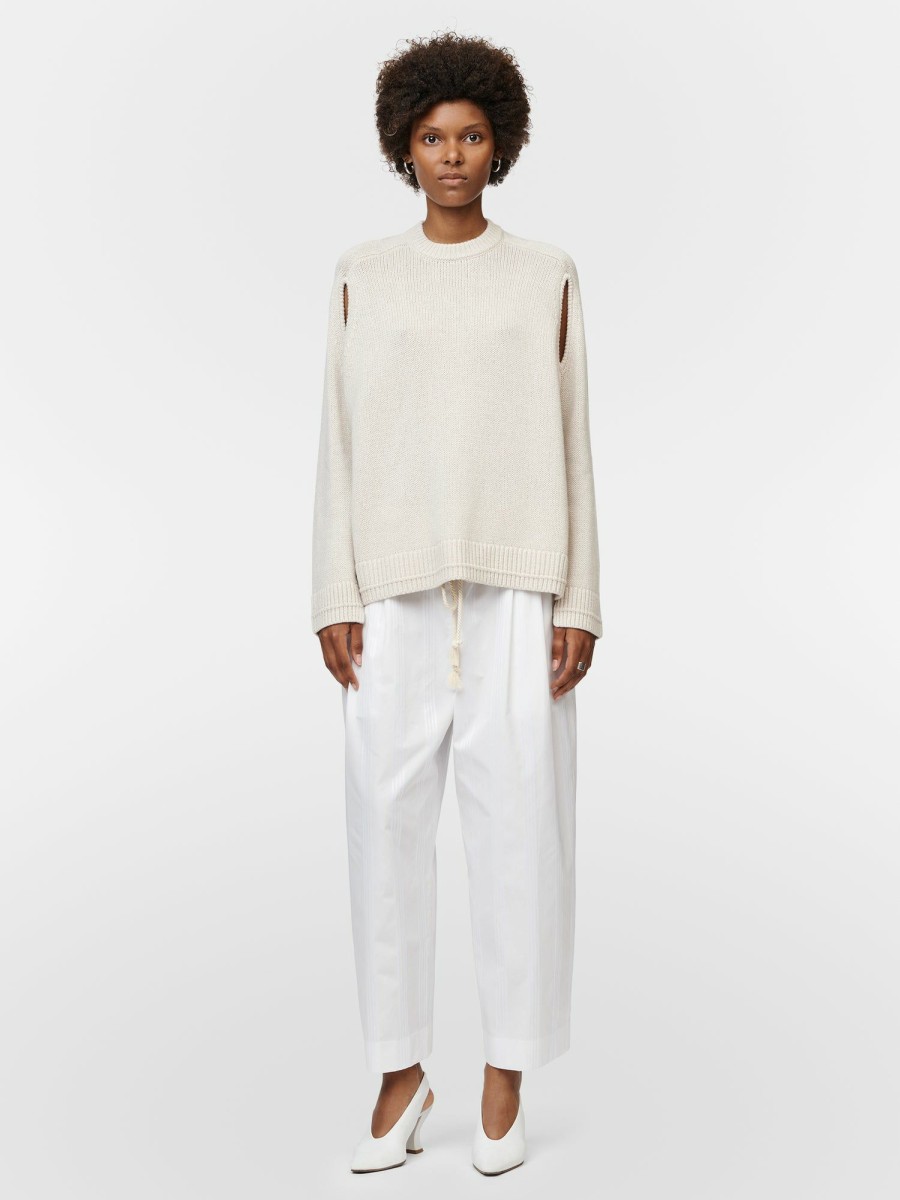 Sweaters Maria Mcmanus | Tear Drop Oversized Crew In Crema