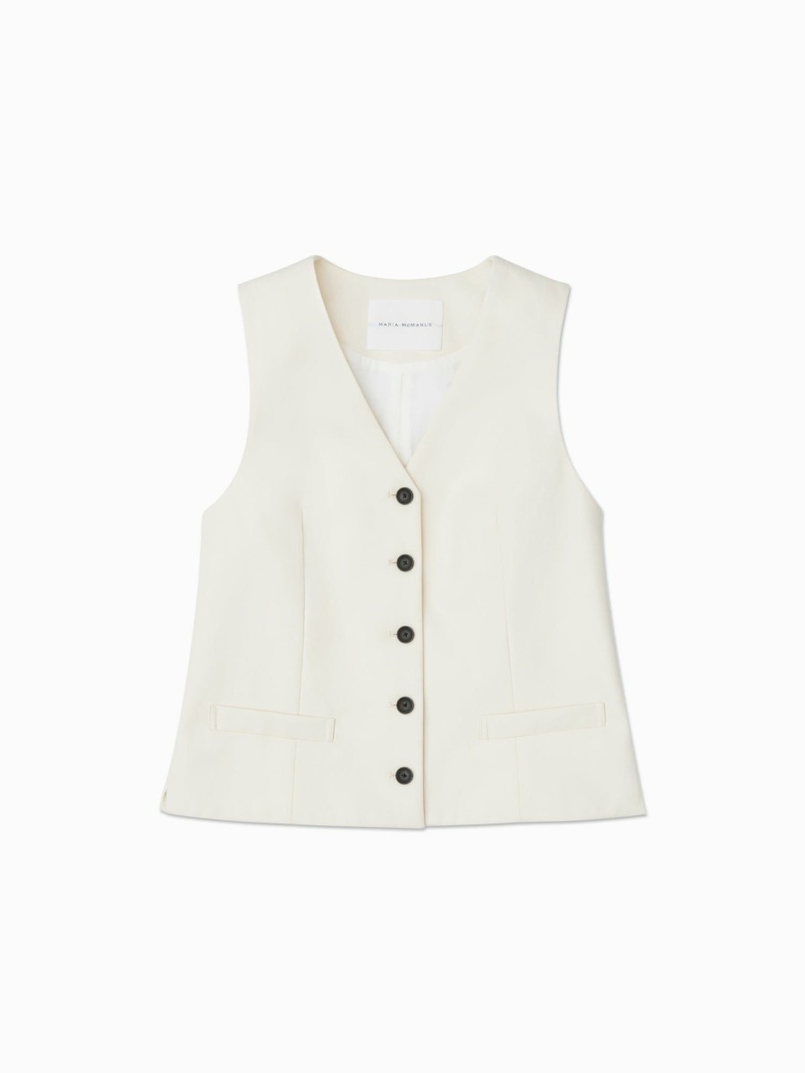 Blazers Maria Mcmanus | Tailored Vest In Ivory