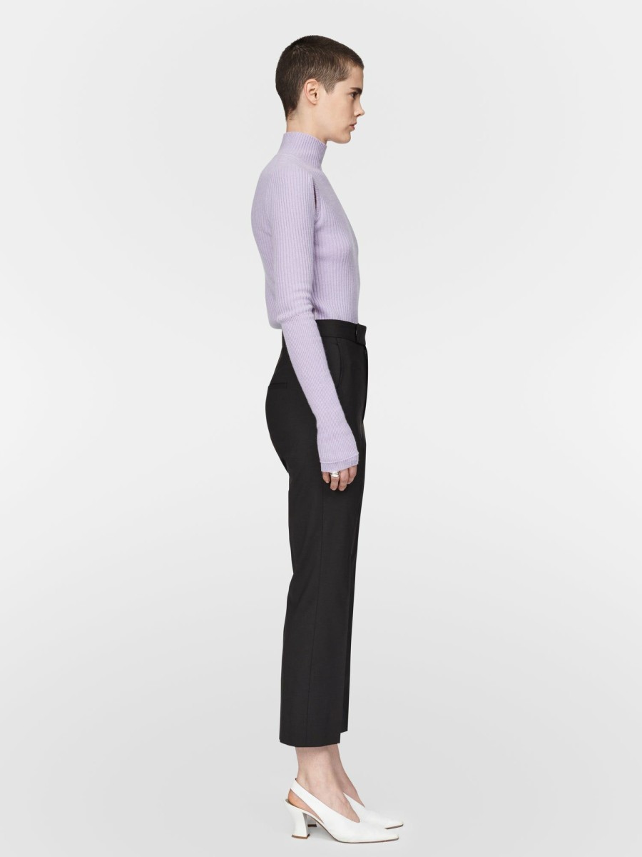 Tops Maria Mcmanus | Ribbed Turtleneck In Lilac