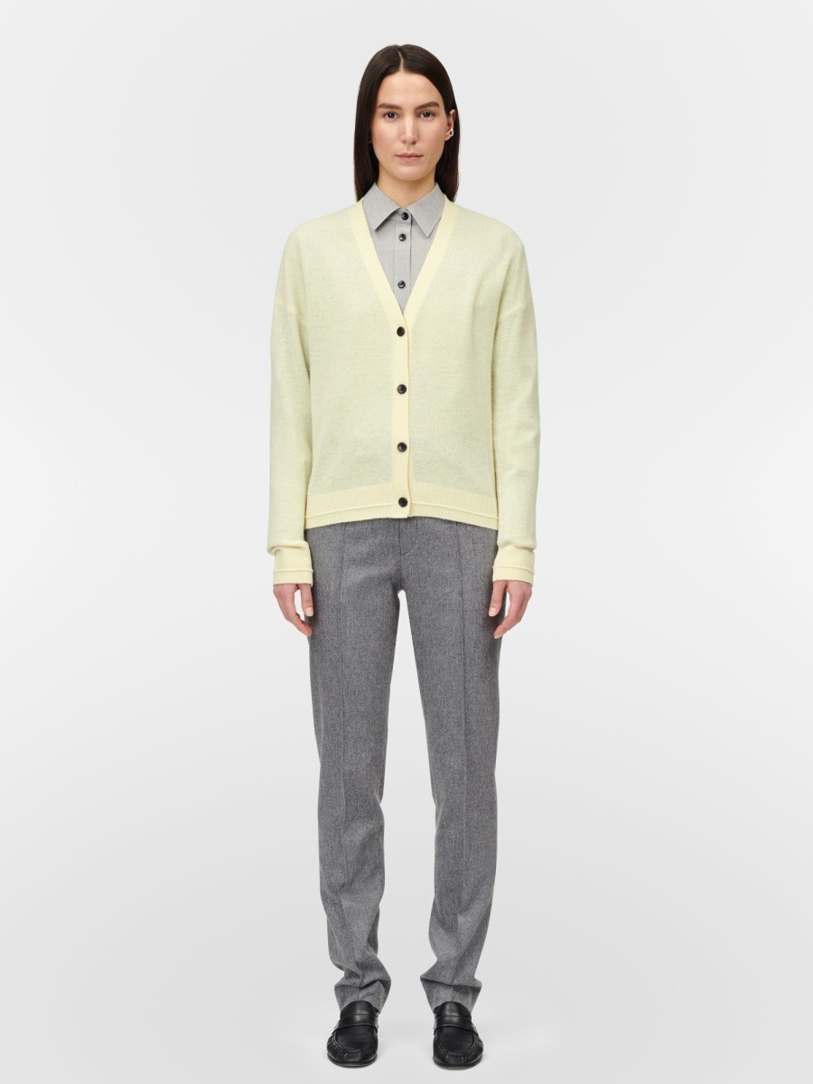 Sweaters Maria Mcmanus | Featherweight Boyfriend Cardigan In Lemonade