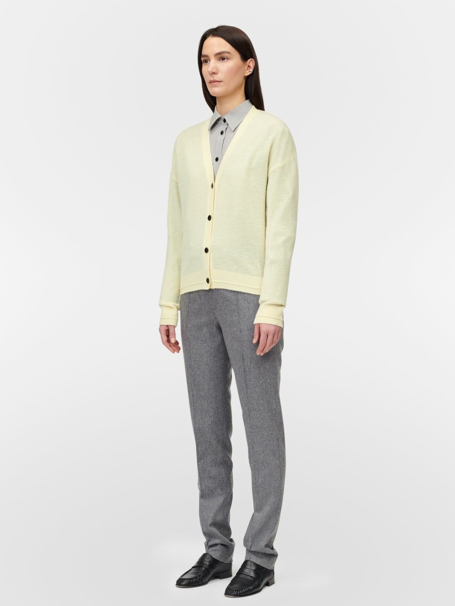 Sweaters Maria Mcmanus | Featherweight Boyfriend Cardigan In Lemonade