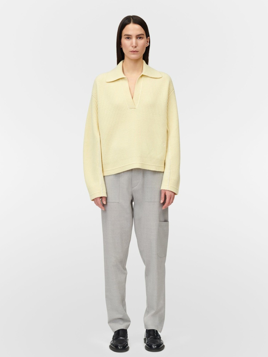 Sweaters Maria Mcmanus | Split Sleeve Collar Sweater In Lemonade