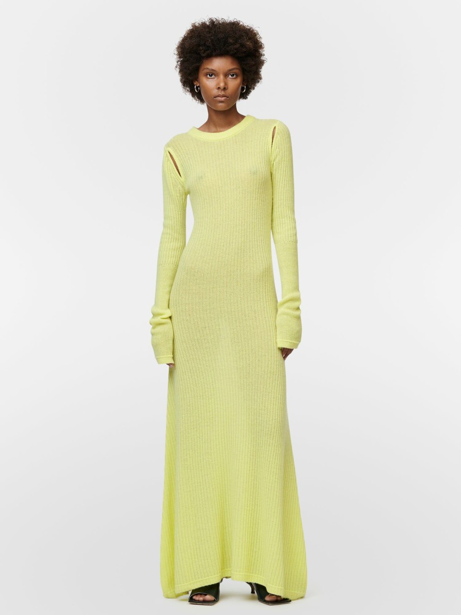 Dresses Maria Mcmanus | Tear Drop Rib Dress In Lemon Ice