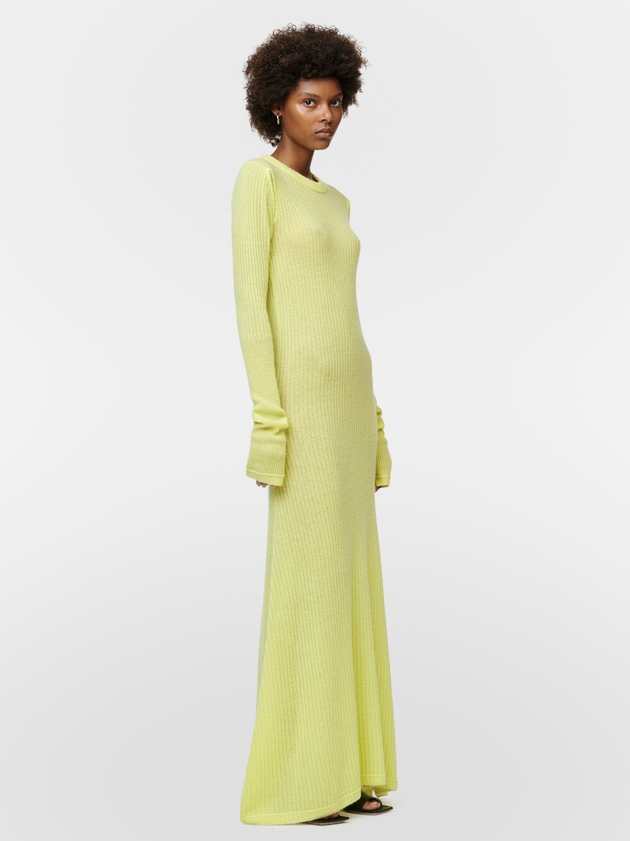 Dresses Maria Mcmanus | Tear Drop Rib Dress In Lemon Ice