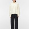 Sweaters Maria Mcmanus | Oversized Aran Crew In Ivory