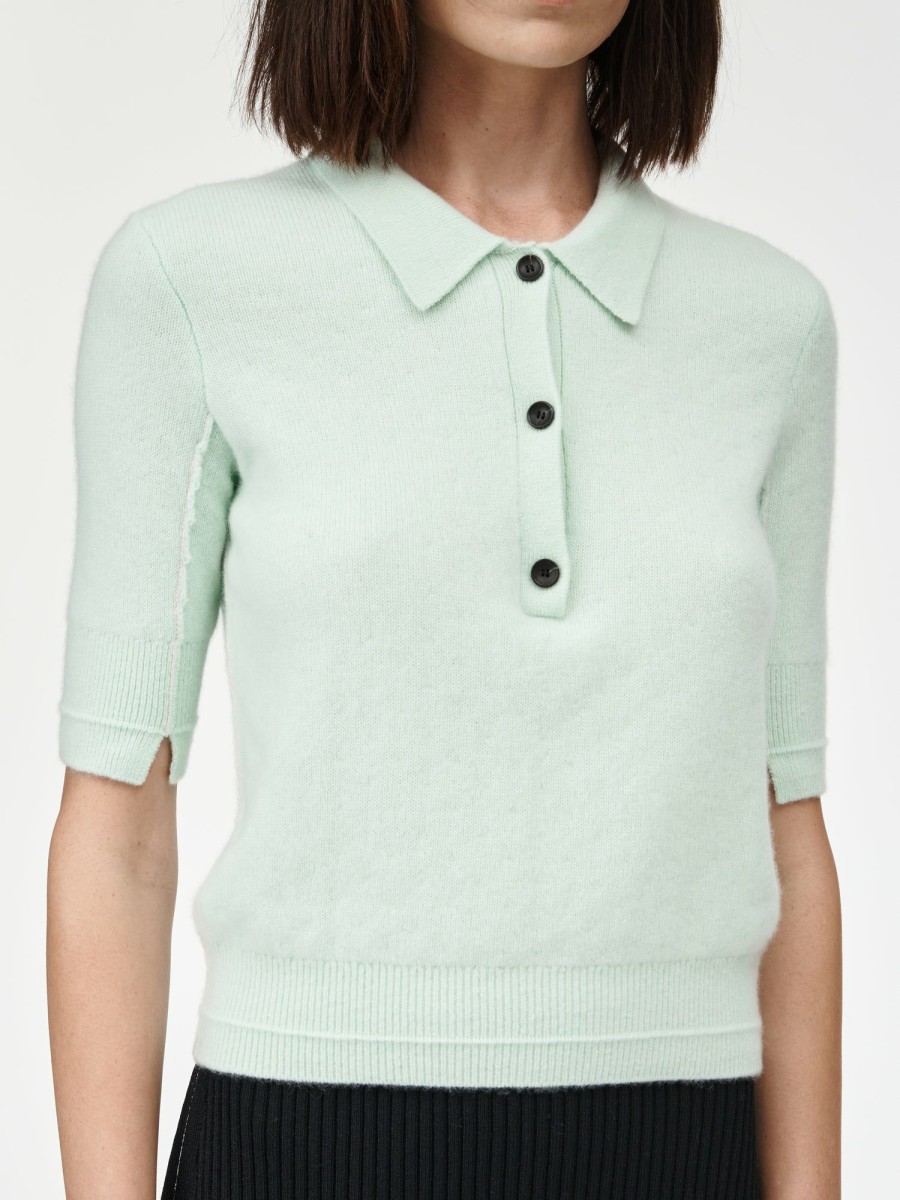 Tops Maria Mcmanus | Featherweight Polo In Seaglass