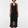 Dresses Maria Mcmanus | Ladder Crochet Dress In Black