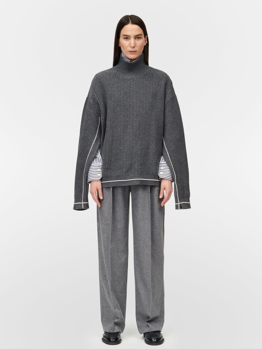 Sweaters Maria Mcmanus | Oversized Turtleneck In Charcoal