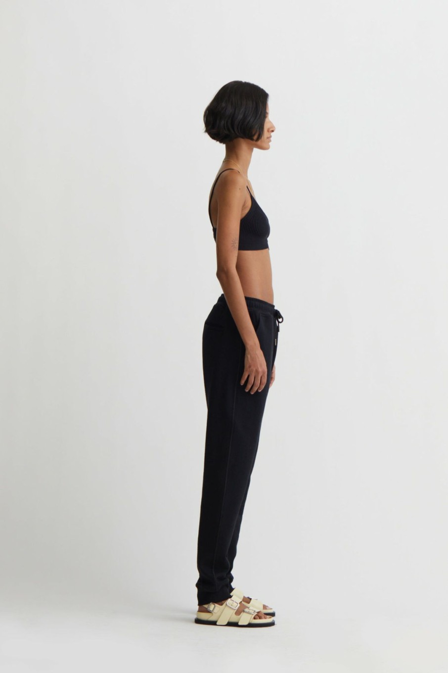 Tops Maria Mcmanus | Recycled Nylon V Neck Rib Bralette