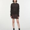 Sweaters Maria Mcmanus | Featherweight Boyfriend Cardigan In Chocolate & Black