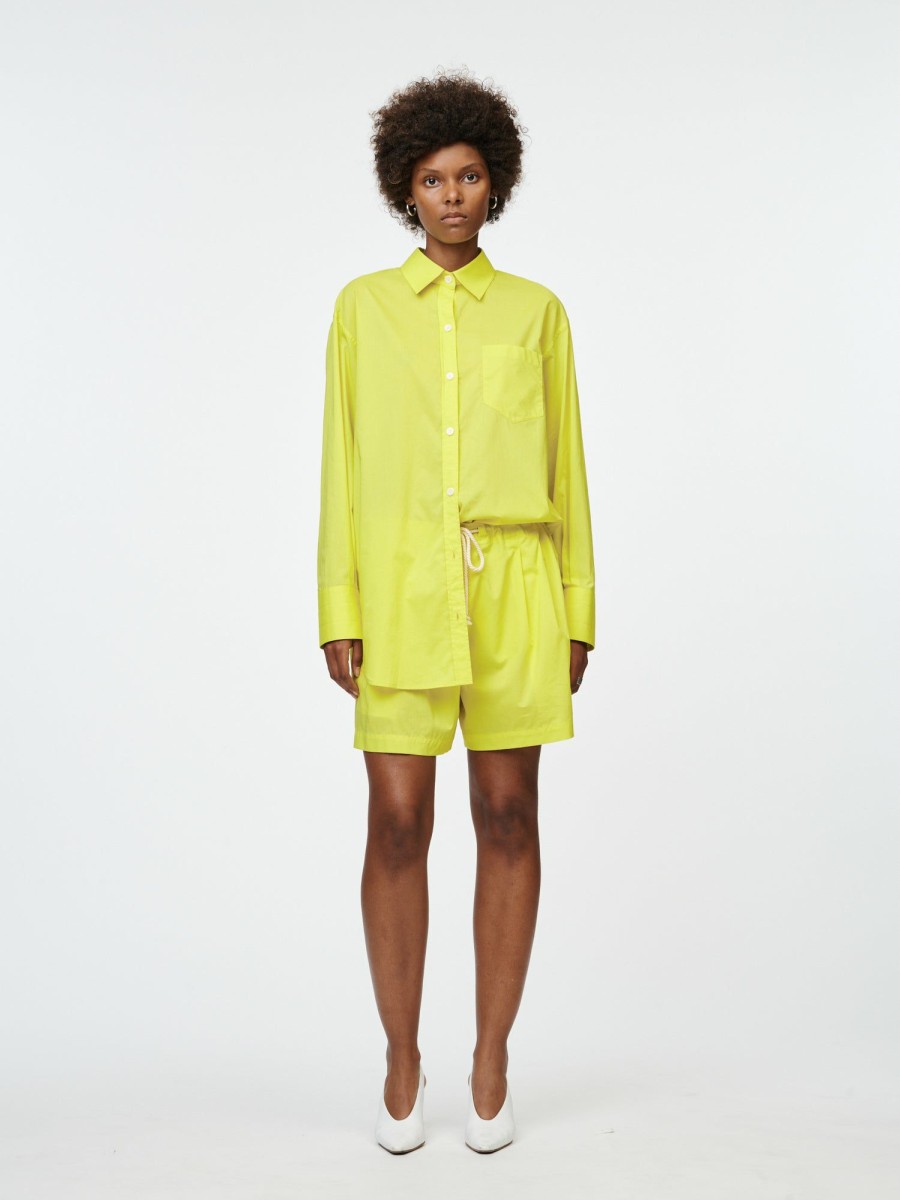 Trousers Maria Mcmanus | Drawstring Short In Acid Yellow