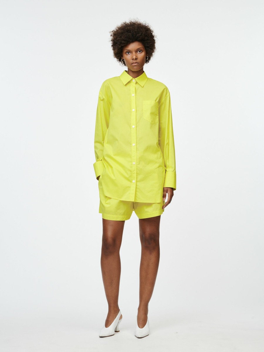 Trousers Maria Mcmanus | Drawstring Short In Acid Yellow