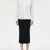 Shirts Maria Mcmanus | Oversized Covered Placket Shirt In White