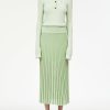 Skirts Maria Mcmanus | Sheer Pleat Skirt In Aegean Green