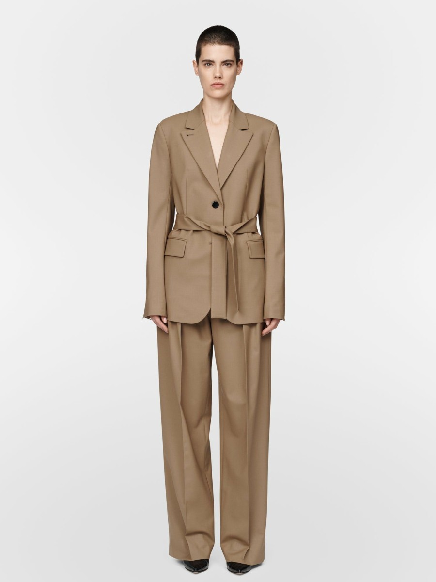 Blazers Maria Mcmanus | Belted Blazer In Toffee