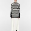 Sweaters Maria Mcmanus | Mock Neck Sweater In Black Stripe