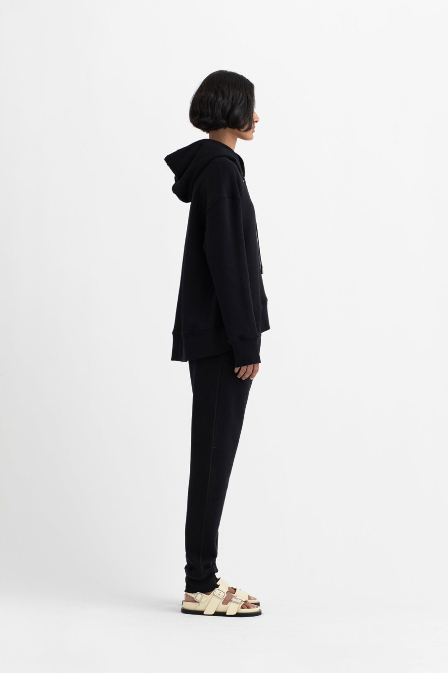 Hoodies Maria Mcmanus | Organic Cotton Trapeze Hoodie In Black