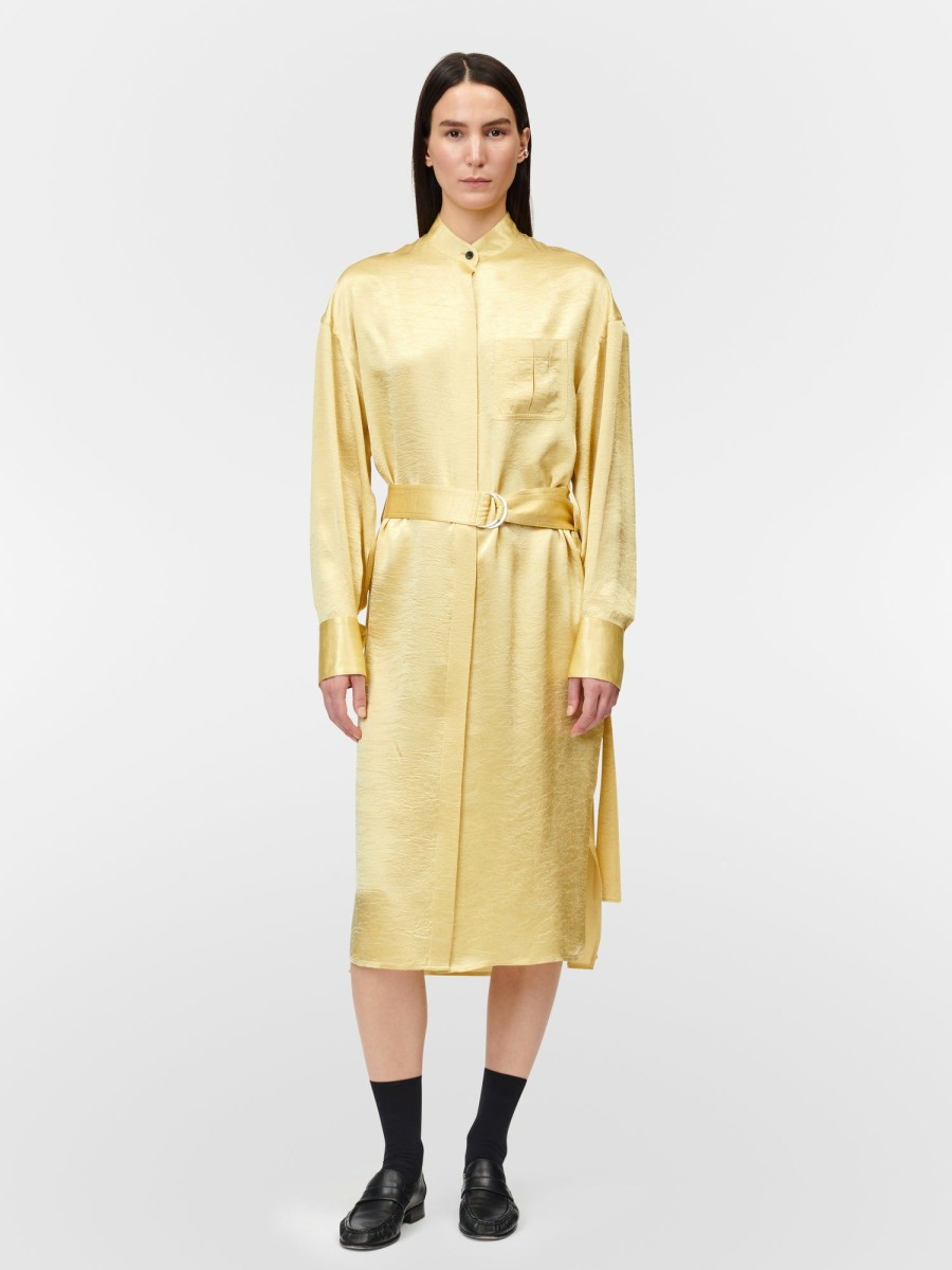 Dresses Maria Mcmanus | Oversized Belted Shirt Dress In Lemonade