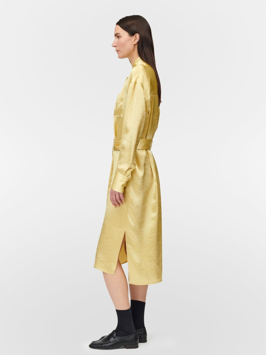 Dresses Maria Mcmanus | Oversized Belted Shirt Dress In Lemonade