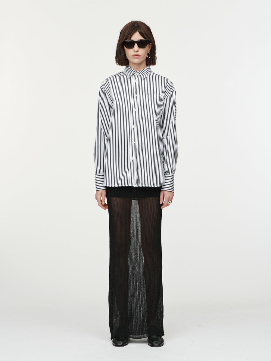 The Oversized Shirt Maria Mcmanus | Oversized Shirt In Black X White Stripe