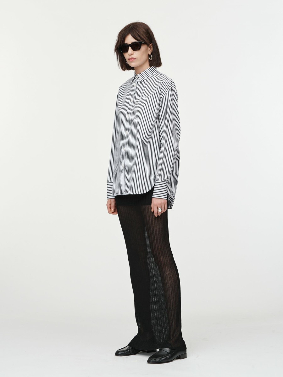 The Oversized Shirt Maria Mcmanus | Oversized Shirt In Black X White Stripe