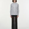 Shirts Maria Mcmanus | Oversized Shirt In Black X White Stripe