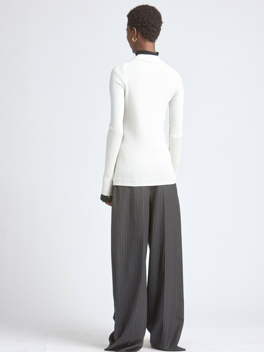 Tops Maria Mcmanus | Collar Cardigan In Ivory