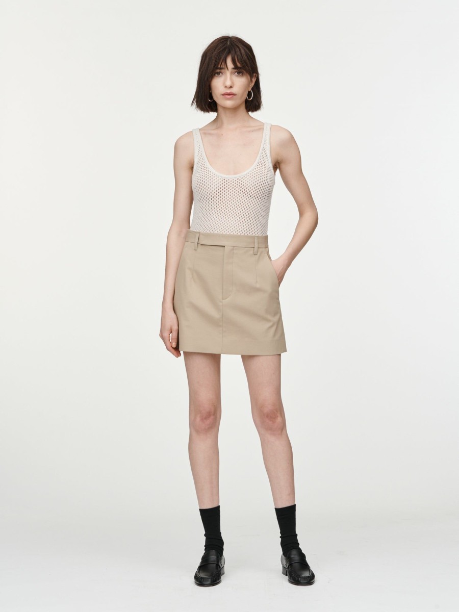 Skirts Maria Mcmanus | Slash Pocket Mini Skirt In Beige