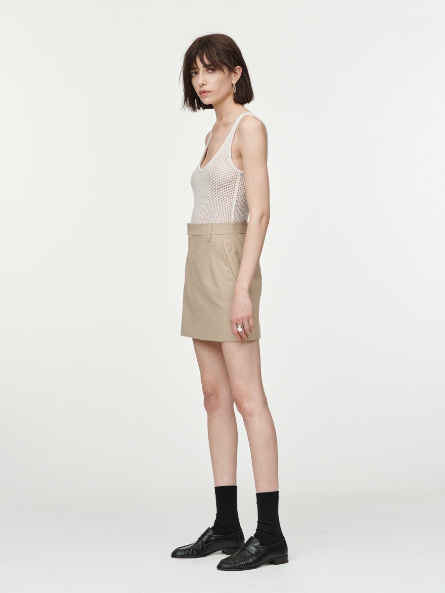 Skirts Maria Mcmanus | Slash Pocket Mini Skirt In Beige