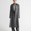 Outerwear Maria Mcmanus | Storm Flap Trench Coat In Medium Heather Grey